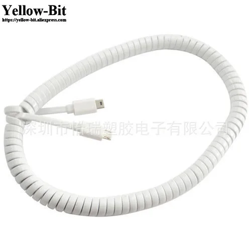 Пружинный Спиральный Кабель USB 2,0 Micro 5pin для Micro 5pin/Mini USB/USB A Male-Male M/M зарядный кабель для передачи данных 3 метра