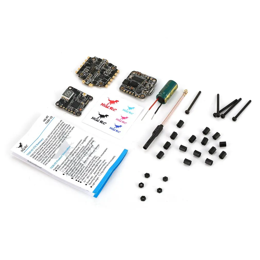 

HGLRC XJB F428-TX20.v2 F4 Flight Controller 2-4S 28A/33A/40A Blheli_S ESC 25/100/200/350mW tx20.v2 VTX for RC 65mm-250mm Drone