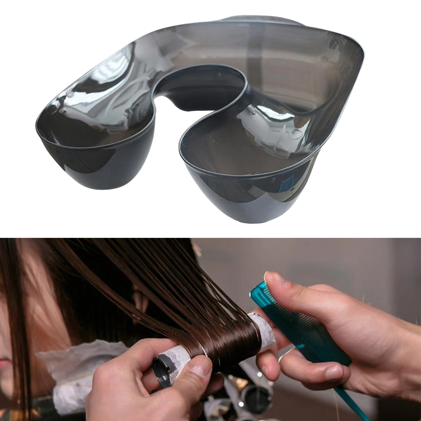 Hair Coloring Cape Protection PVC Neck Tray Salon Hair Perm Dyeing Container Neck Rest