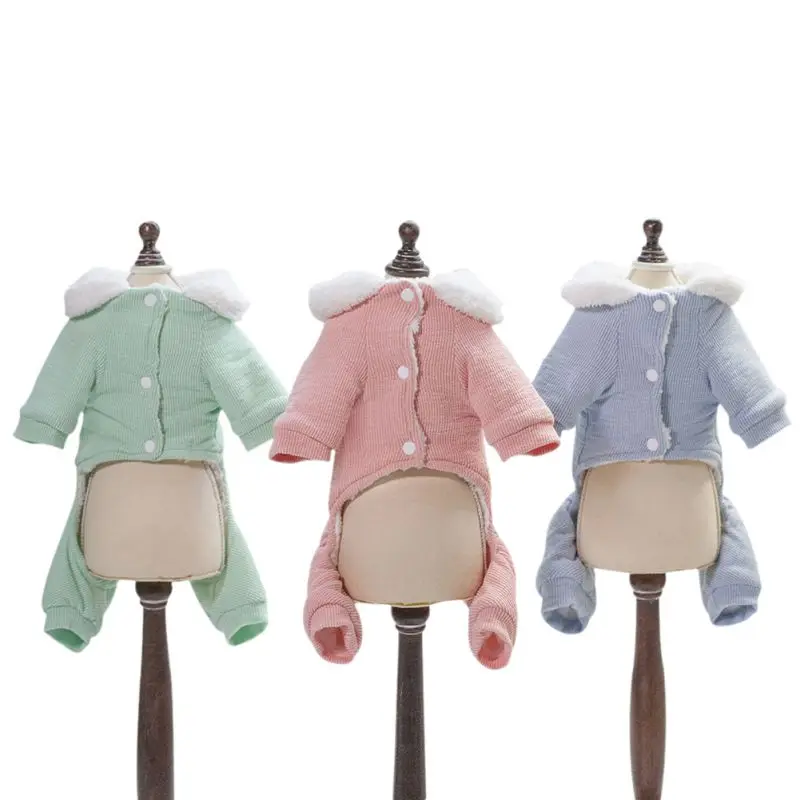 Милая мягкая зимняя одежда для собак, четыре ноги, пальто для собак с буквенным рисунком, теплые куртки для маленьких собак, одежда 1