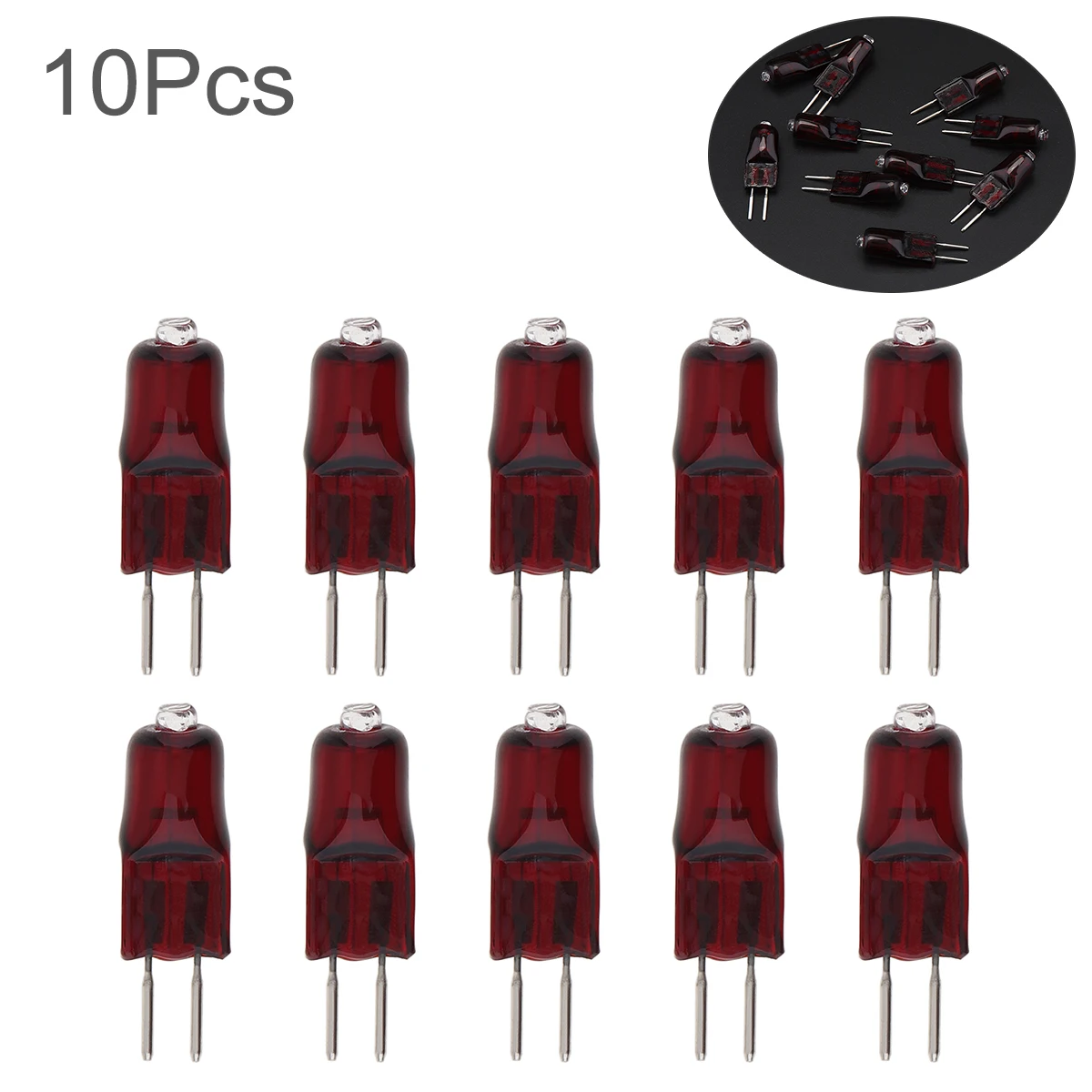 10 шт. G4 инфракрасная галогенная лампа освещения AC/DC 12V 20 Вт ИК лампы обогреватель