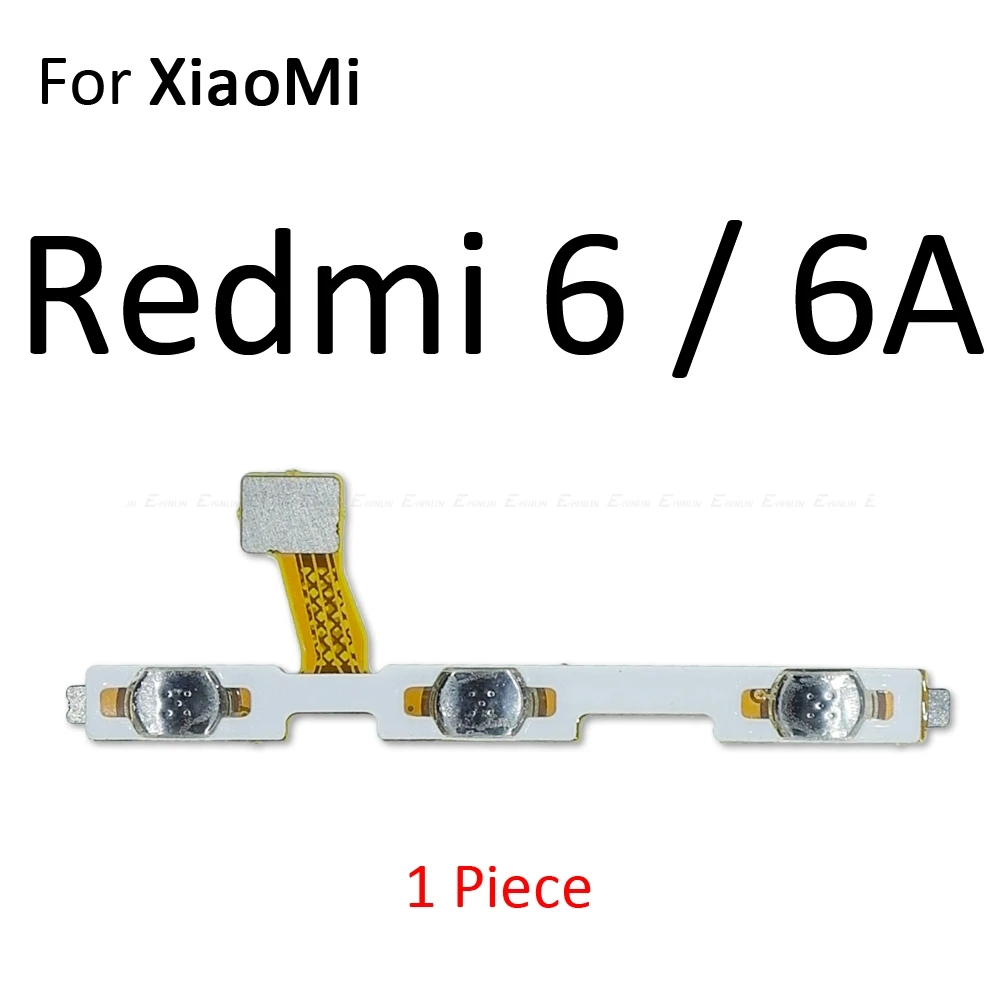 Кнопка отключения звука для Xiaomi mi 9T 9 8 A1 A2 Lite Red mi Note 7 6 5 Pro 7A 6A S2 PocoPhone F1 кнопка включения и выключения громкости гибкий кабель - Цвет: For Redmi 6 6A