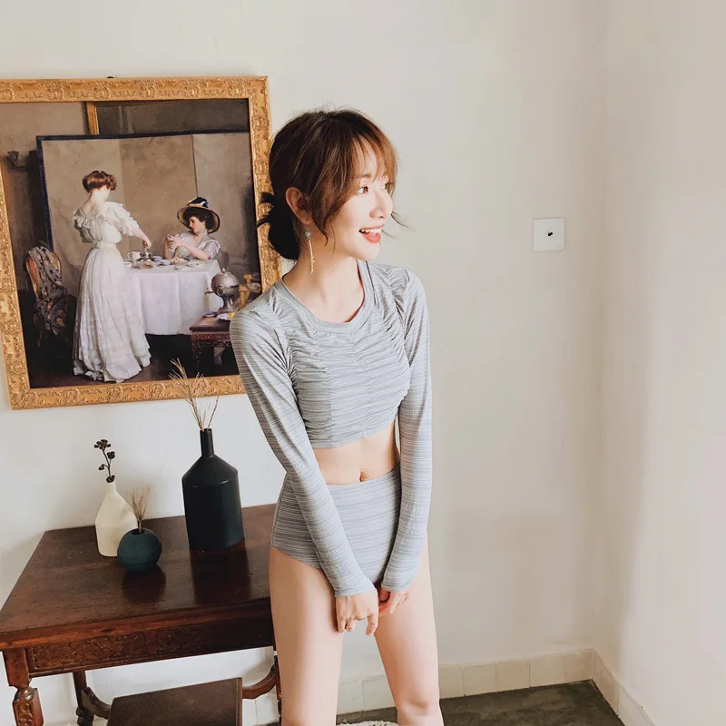 

Blue Lion Deere 2020 New Arrival South Korea Split Type Triangular Two-Piece Set Holiday Slimming Hot Springs Bathing Suit Women