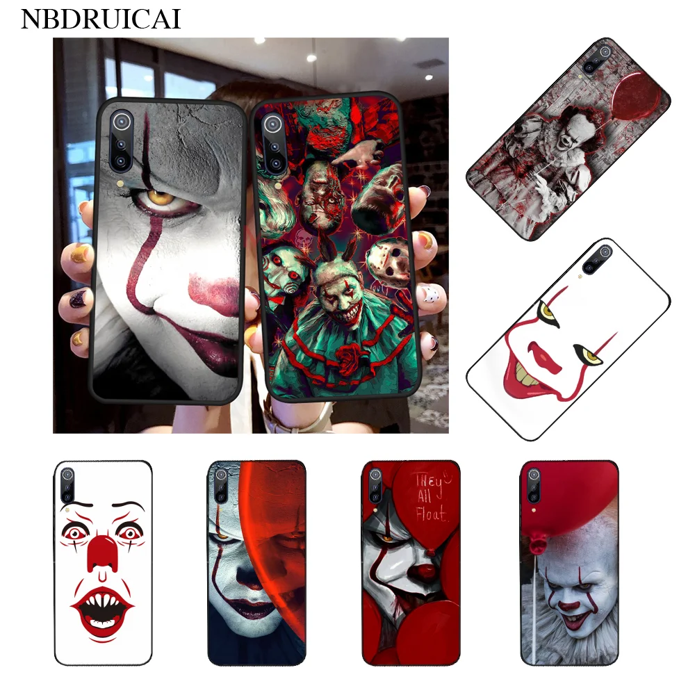 NBDRUICAI страшный клоун DIY окрашенный блестящий чехол для телефона Xiaomi 8 9 se 5X Redmi 6pro 6A
