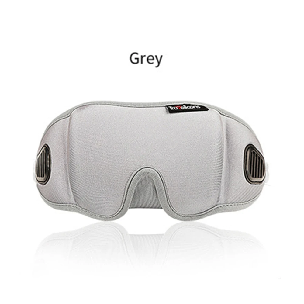 High-Grade Fabric EyeShade Portable Sleeping Eye Mask Eyepatch Padded Shade Cover Eye Mask Night Rest Blindfold Sleep Bandage - Цвет: Серый