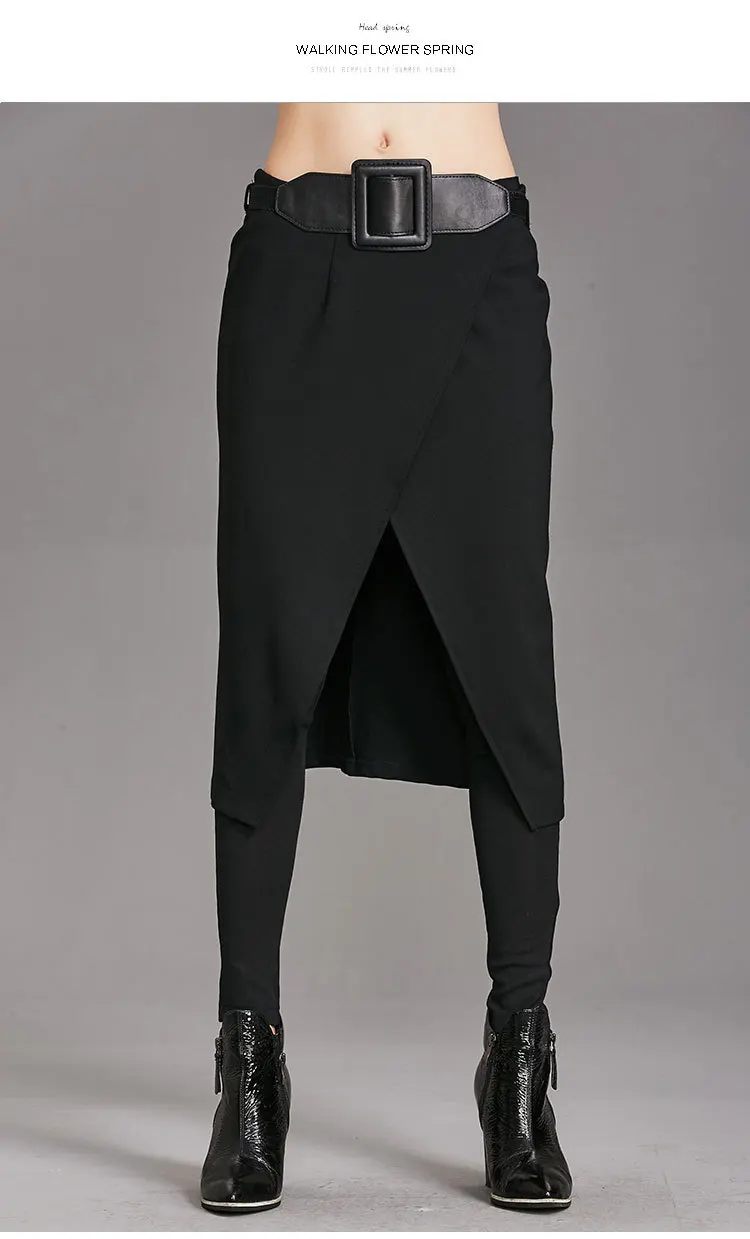 Женская одежда Европейская станция сплошной цвет осень и зима длинные брюки новые женские Поддельные Комплект из двух частей женские брюки