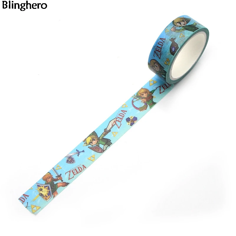 10 шт./компл. Bling hero аниме hero 15 мм х 5 м лента Washi персонализированные изоляционная лента стикер для канцелярских товаров крутая лента Скотч для монтажа светодиодных лампочек BH0021