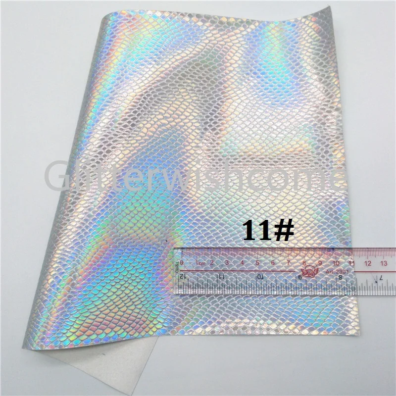 Glitterwishcome 21X29 см A4 Размер Переливающаяся искусственная кожа ткань, змеиная Синтетическая кожа ткань листы, винил для бантов, GM503A