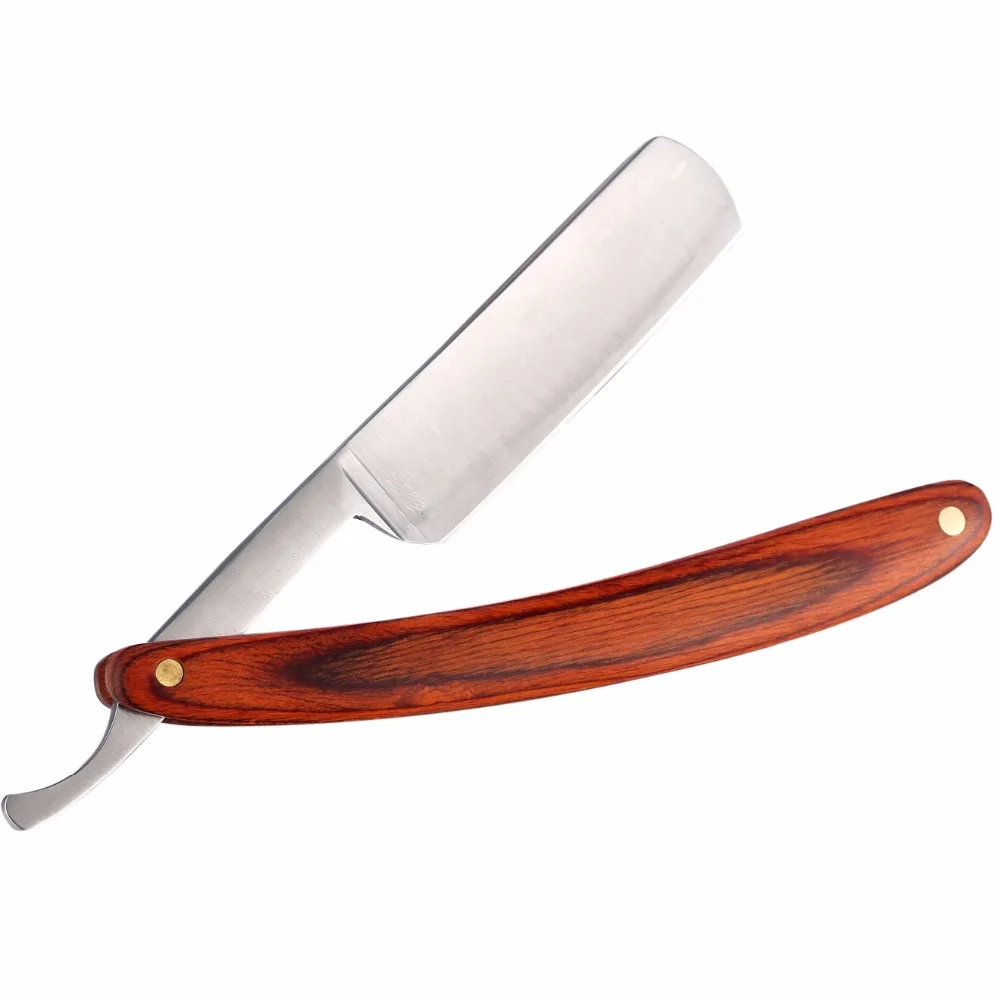 Для мужчин бритва, Опасная бритва бука ручка классический Парикмахерская бритвы нержавеющая сталь лезвие ручной бритвы
