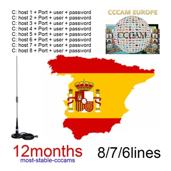 

Newest 1 year Europe cccam server for Spain/Portugal Poland 4K Italy Germany oscam cline used in satellite receiver