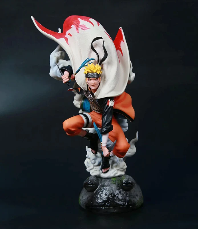 32 см Японское Аниме Узумаки Наруто ПВХ фигурка игрушки GK Big gecko Uzumaki Фигурка Статуя