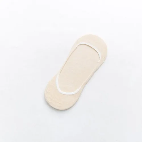 fuseD 5Pair/lot=10pieces Summer Shallow Mouth Cotton Female Invisible Socks Silicone Non-Slip Woman Short Socks - Color: fuseD