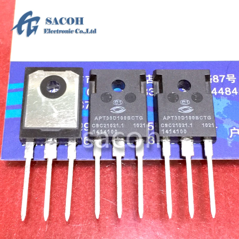 New Original 10Pcs/Lot APT30D100BCTG APT30D100BCT 30D100BCT OR APT30DQ100BCTG APT30D100 TO-247 30A 1000V Fast Recovery Diode