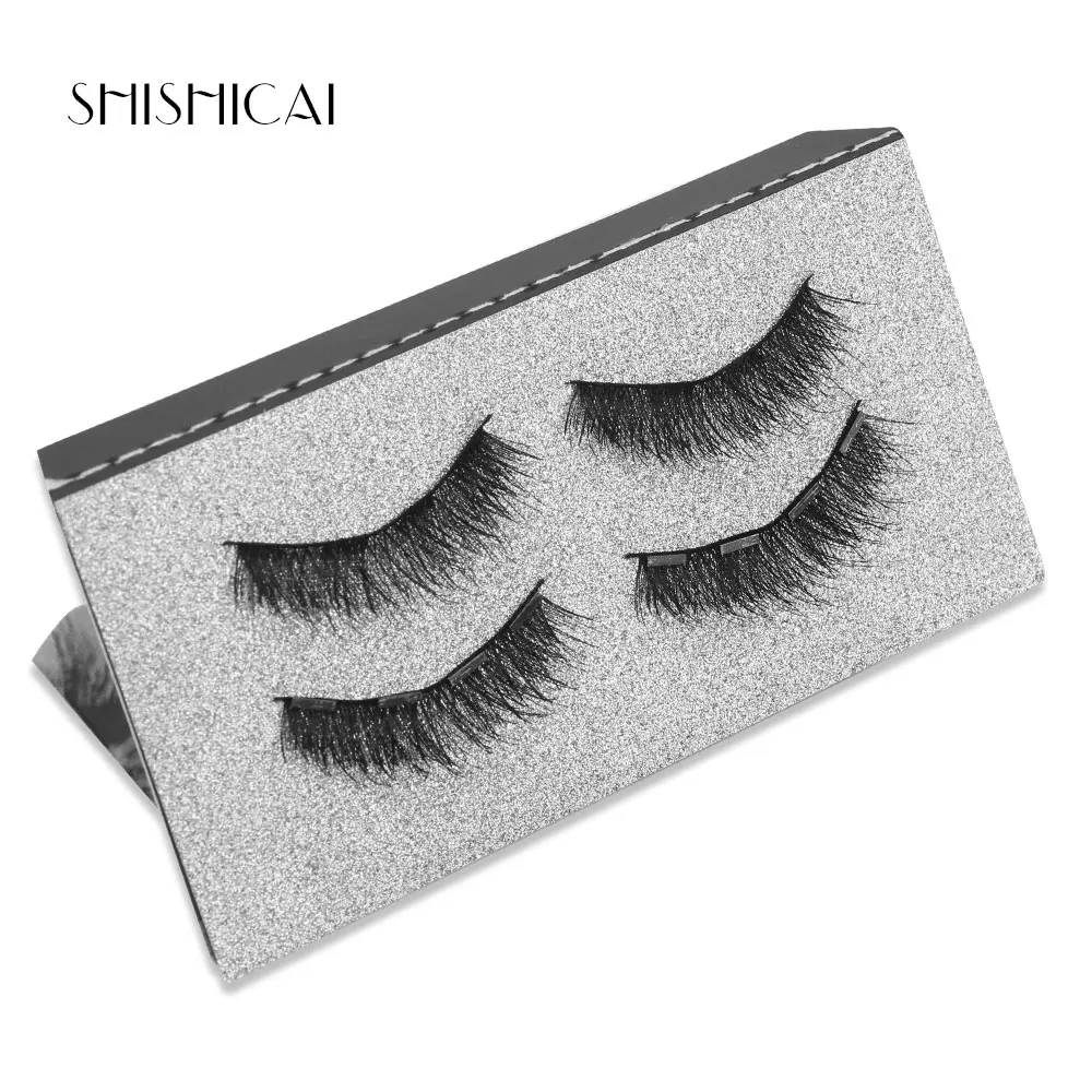 SHISHICAI Lashes 4 Thick Fake Eyelashes Real 3D Mink