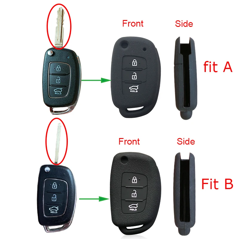 AYGUCEKE TPU Key Fob Cover Case For Hyundai & Kia (Model SY5HMFNA04) - White Protective Shell