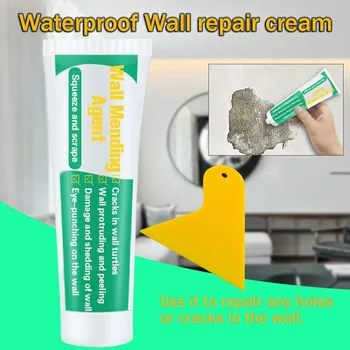 

Wall Mending Agent Wall Repair Cream Wall Crack Nail Repair Agent With scraper Walls Gap Repair quick-drying patch restore