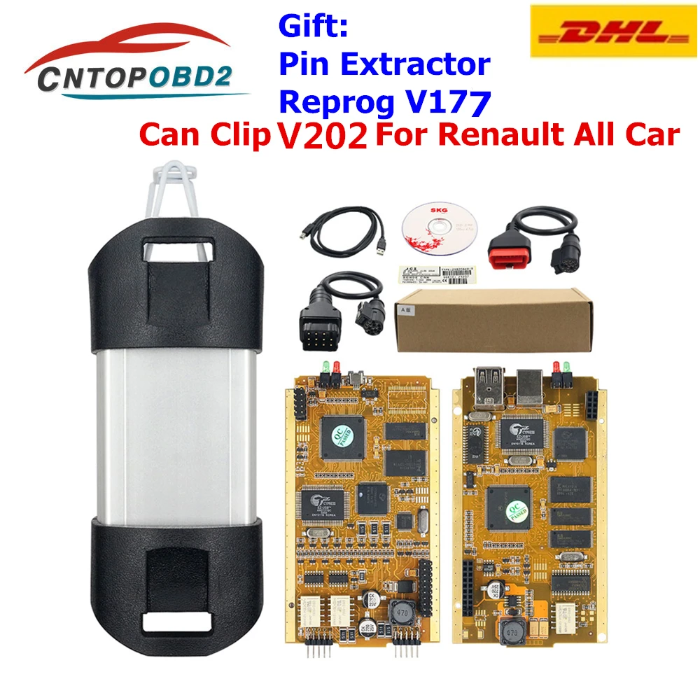 Can Clip V202 CYPRESS AN2131QC/AN2135SC золотой полный чип для Renault автомобильный диагностический