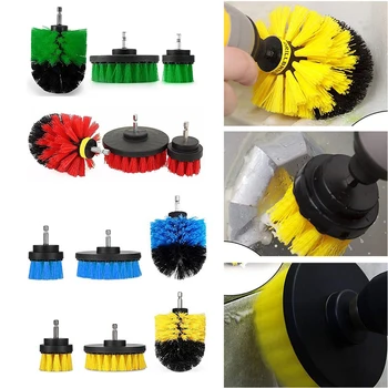 

3pcs Power Scrubber Brush Set For Bathroom Drill Scrubber Cleaning Cordless Drill Attachment Kit Power Scrub Brush Hand Tools