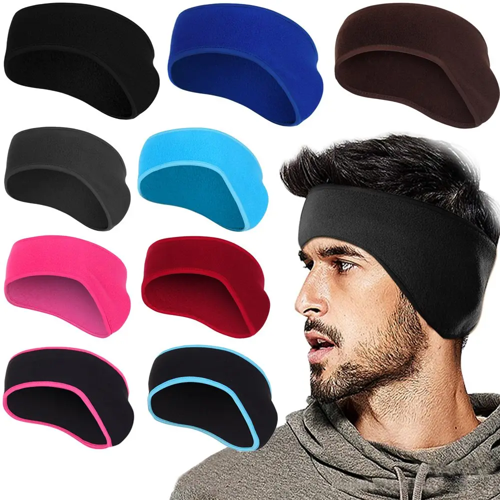 Fleece Fabric Ear Warmer Headband Winter Sweatband Running Headband Ear Warmer Men Women Outdoor Skiing Sports Headscarf