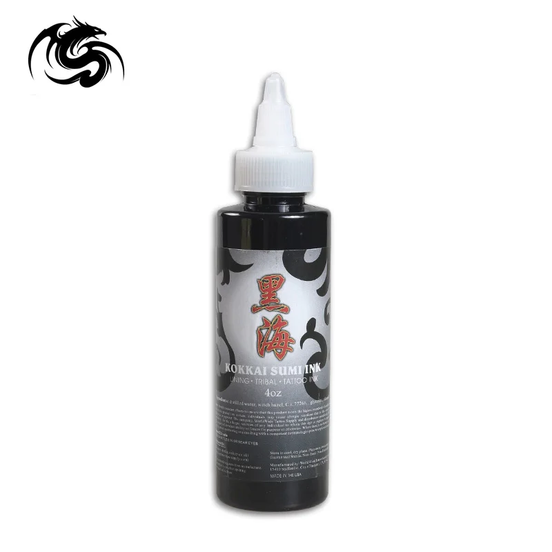 Original Import Tattoo Ink Black Color 4oz & 16oz Bottled Pigment