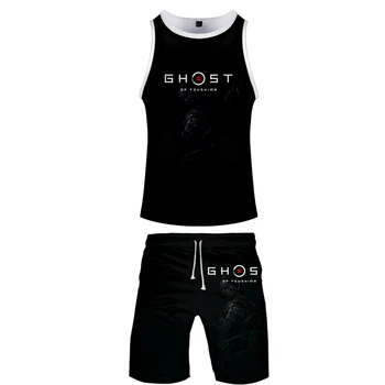 

2020 Ghost of Tsushima two piece set tank top and shorts Harajuku tank top Ghost of Tsushima basketball Wear
