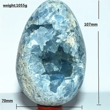 

natural blue geode voog quartz crystal slics decorative Collection of gifts original stone specimens egg
