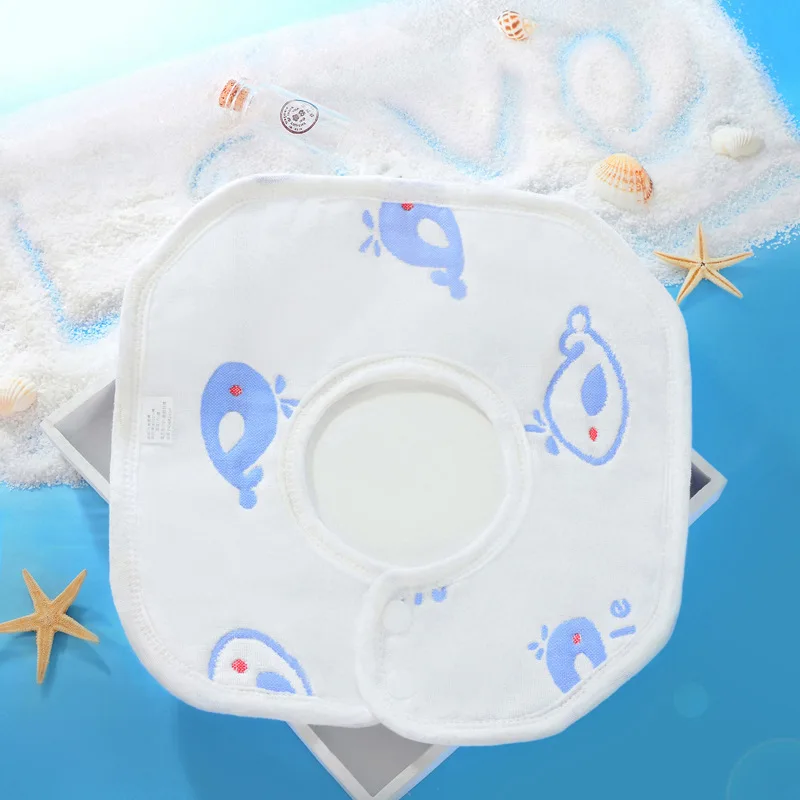 6 Layer Gauze Octagonal Bibs 360 Degree Rotation Muslin Baby Kids Bandana Burp Cloth Soft Newborn Infant Saliva Towel Stuff | Детская