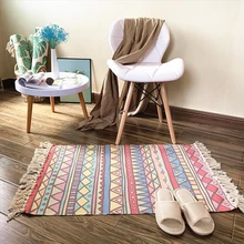 Ретро богемный ковер ручное постельное белье из хлопка с геометрическим рисунком плед с кисточками прикроватный коврик коврики и ковры для дома гостиная домашний декор