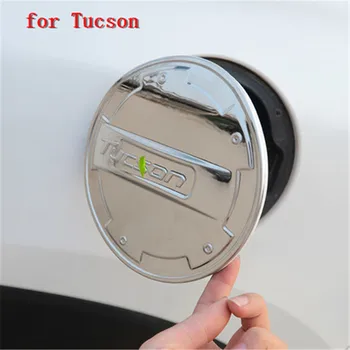

Car ABS Chrome Fuel Tank Cover Gas Tank Cover trim for Hyundai Tucson 2015 2016 2017 2018 Car styling