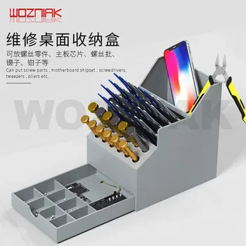 

WOZNIAK Multi function LCD maintenance and sorting storage box Screwdriver element parts box Tool box with drawer