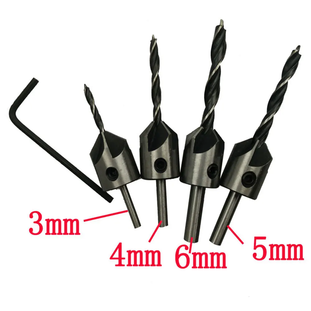 

1 Set Metal Gadget Tools Extension Drill Bit Woodworking Chamfer Useful Kit Convenience with Wrench Household Countersink