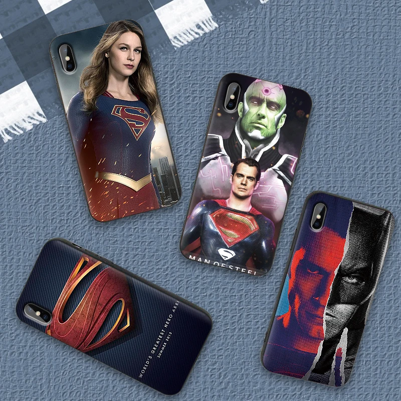 

For Samsung A50 60 70 40 20 A10 Phone Cas Man of Stee superman A3 5 7 8 9 6PLUS Soft TPU For J6 M40