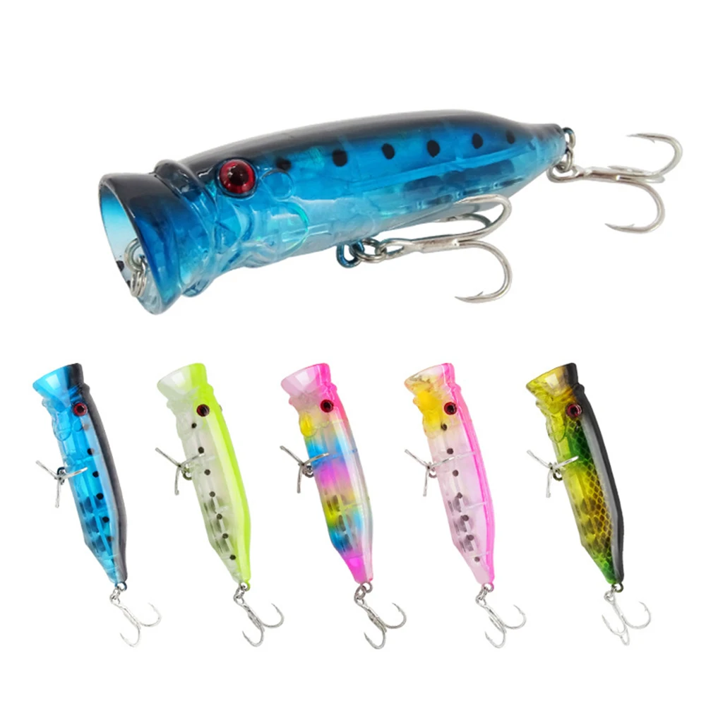 5pcs Popper Fishing Lures 9g 6.5cm Topwater Artificial Bait Hard Fiahing Lure Set Carp Fishing