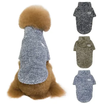 

Pet Dogs Thickened Cashmere Coat Winter Puppy Solid Color Outdoor Clothing For Yorkshire Teddy Dogs Costume Puppy Clothes