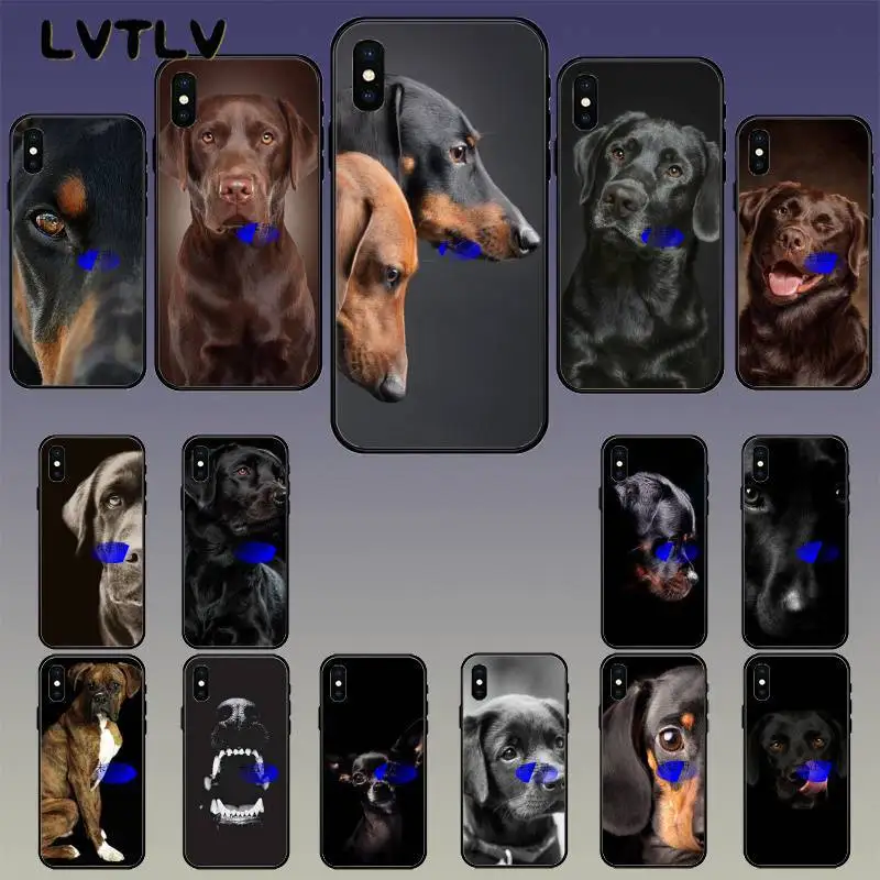 LVTLV такса Силуэт Собаки картины шаблон ТПУ мягкий чехол для телефона iPhone 11 pro XS MAX 8