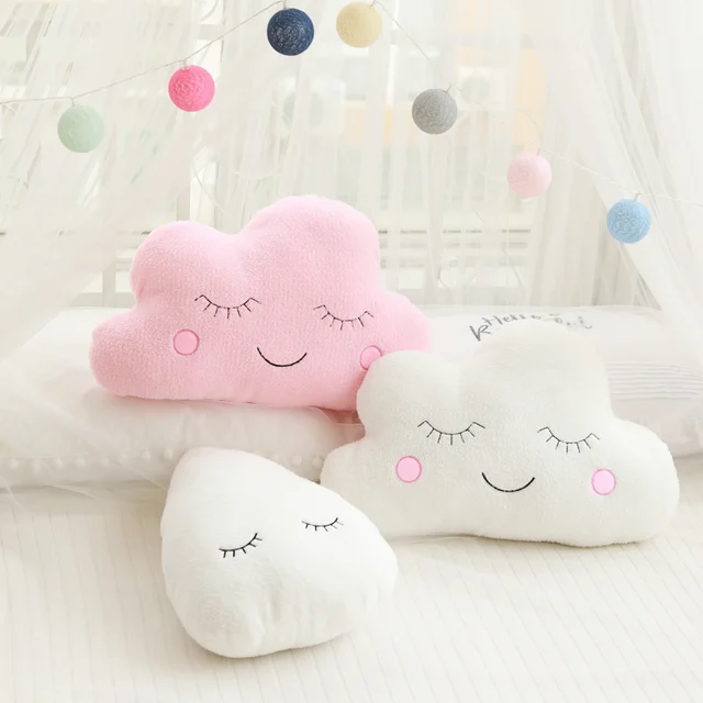 New Stuffed Cloud Moon Star Raindrop Plush Pillow Soft Cushion Cloud Stuffed Plush Toys For Children Baby Kids Pillow Girl Gift 2
