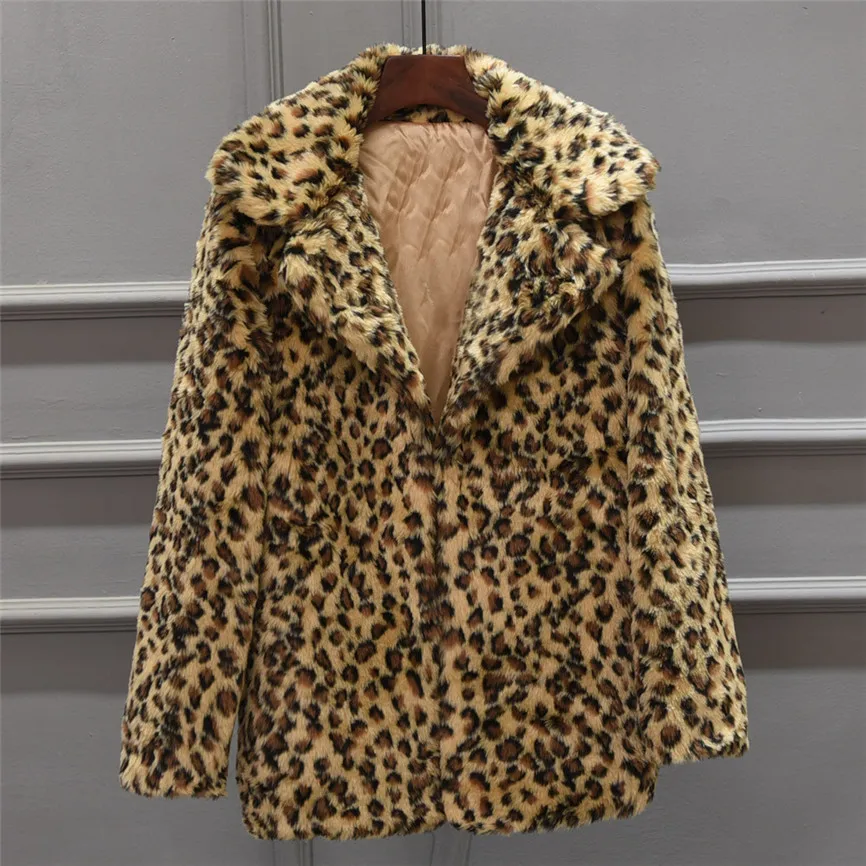 

High quality Coat Slim Cool Lady Jackets Women Casual Warm Winter Top Ladies Leopard Print Pullover Jumper Autumn Outwear