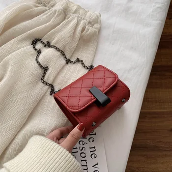 

Fairy gentle wind small bag female 2020 new Korean version of the wild messenger bag fashion rhombus chain bag