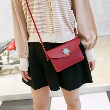 

Mobile Phone Bag Mini Bag Casual Set-up One- Shoulder Handbag Slantbag New Low-cost Korean Version of The Tide Women Pu Bag