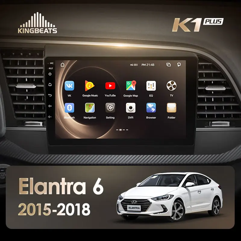 KingBeats штатное головное устройство for Hyundai Elantra 6- GPS Android 8.1 автомагнитола на андроид магнитола для Хендай Элантра 6 автомобильная мультимедиа Octa Core 8 core*1.8G DDR4 2G ROM 32G RAM / 4+64G