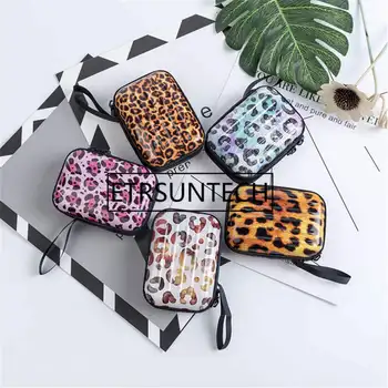

100pcs/lot Luggage Leopard Mini Portable Storage Box Digital 3C Storage Bag Change Storage Bag YT0042