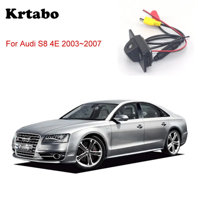 Krtabo Автомобильная камера заднего вида для Audi S8 4E 2003 2004 2005 2006 2007 автомобиля ночного видения камера заднего вида, CCD Водонепроницаемая hd-камера