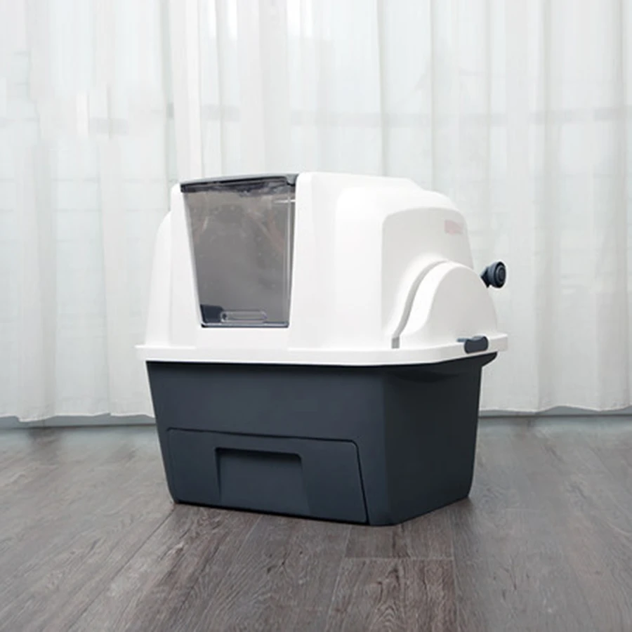 

Large Semi Enclosed Litter Box Cat Litter Products Automatic Pet Inodoro Arenero Gato Automatico Luxurious Sifting Box 30MC54