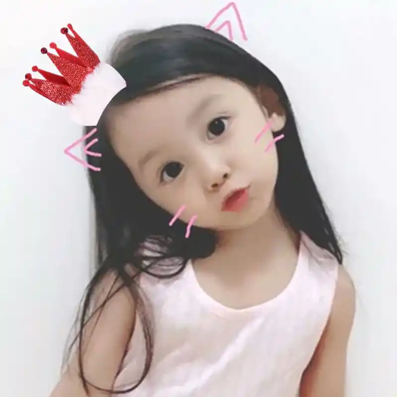 Kids Girls Christmas Party Headband 3d Glitter Powder Crown Plush