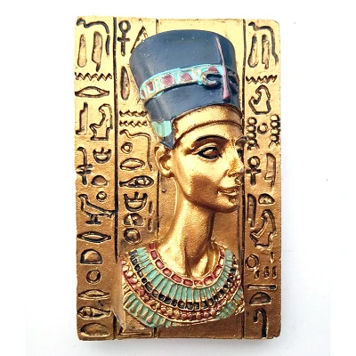 Egyptian Mythology Resin Refrigerator Magnetic Sticker Famous Portrait Fridge Magnet Gift DIY Kitchen Decoration - Цвет: 1