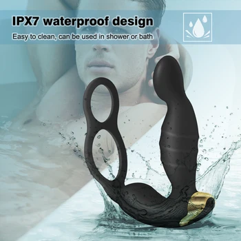 Anal Vibrator For Male Masturbator Powerful Prostate Massage Men Sex Toys Anal Plug Delay Ejaculation Ring Gay Erotic Sex Shop 5