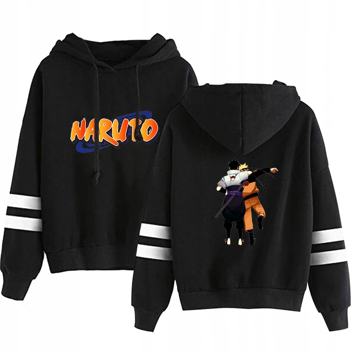 Anime Women Hoodies Casual NARUTO Print Solid Loose Drawstring Sweatshirt Long Sleeve Hooded 2020 Autumn Female Pullover Hoody