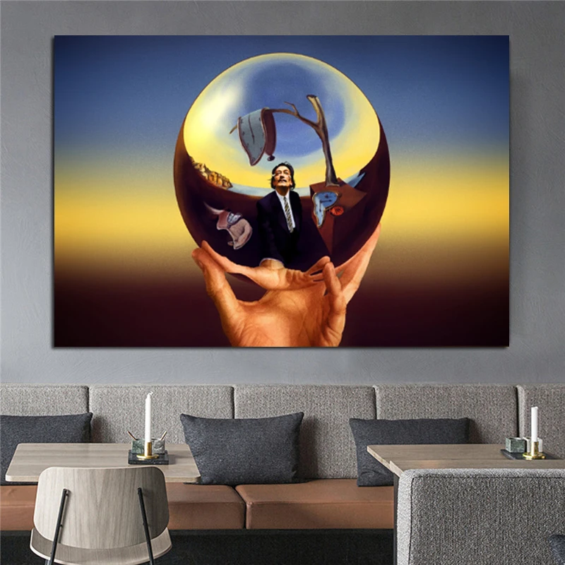 Абстрактная живопись магический шар от Salvador Dali художественная живопись на холсте плакаты и принты настенные картины для гостиной домашний декор