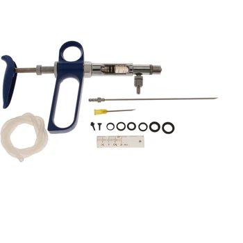 

2ml Metal Continuous Injection Self Refill Vaccinator Poultry Livestock Syringe