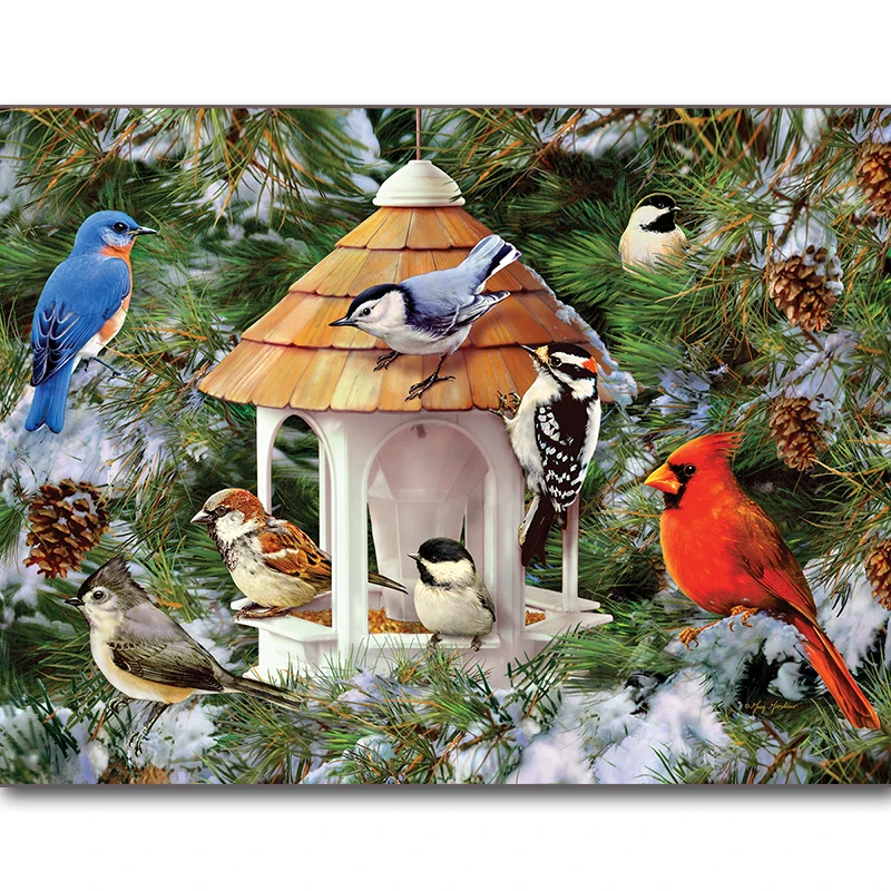 

Full Round Drill Animals 5D Diamond Painting Bird Pattern Cross Stitch Diamond Kit Art Stlye Embroidery Handwork Rhinestone